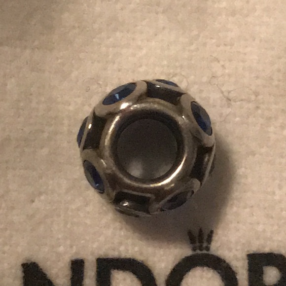 Pandora Authentic Whimsical Lights Blue Crystal Retired Sterling Silver Charm - Picture 6 of 7